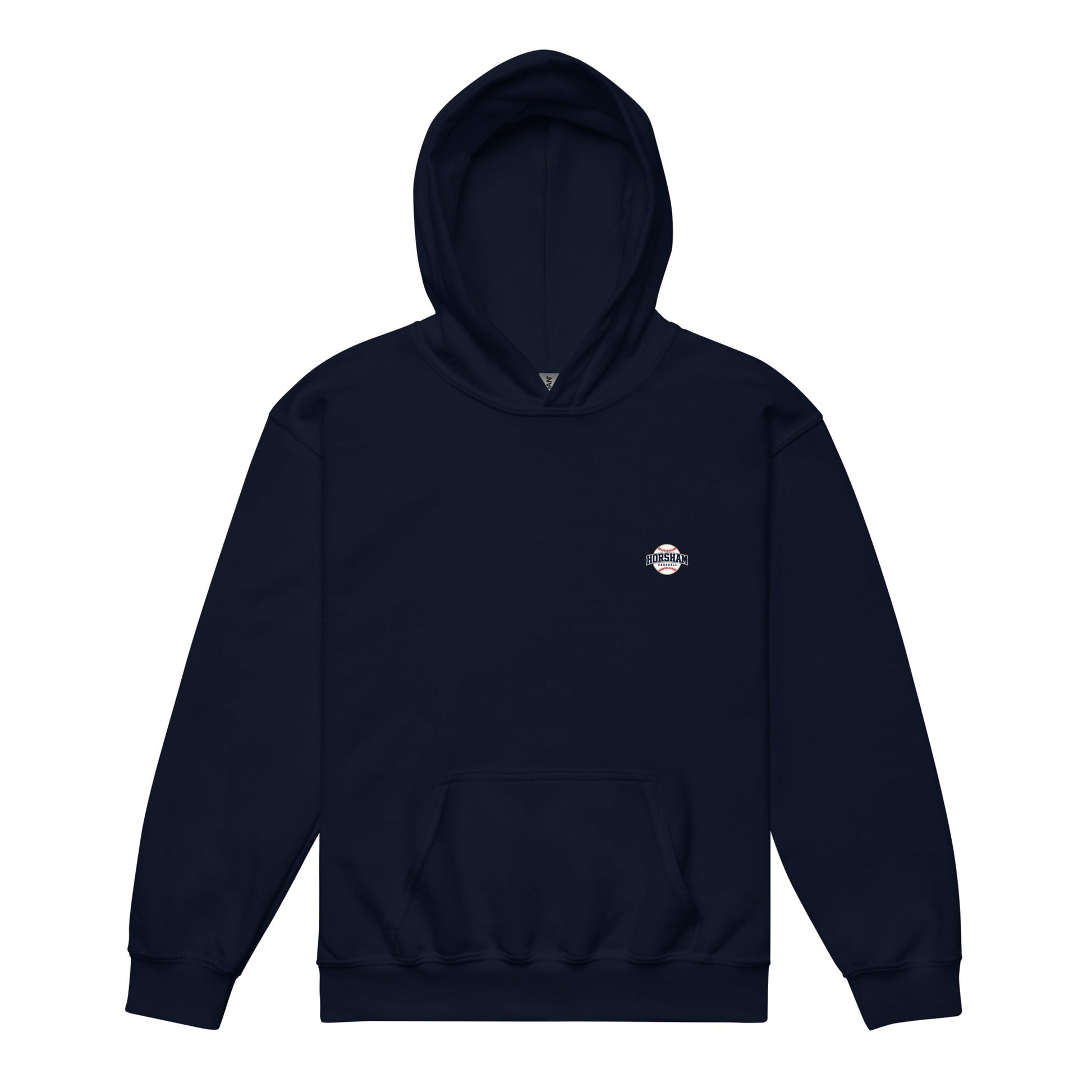 Classic | Youth Hoodie | Horsham Travel Baseball | Home - Run Crest Logo