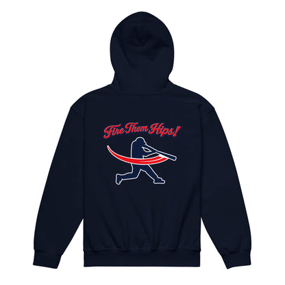 Classic | Youth Hoodie | Horsham Travel Baseball | Home - Run Crest Logo