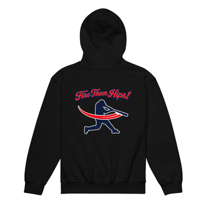 Classic | Youth Hoodie | Horsham Travel Baseball | Home - Run Crest Logo