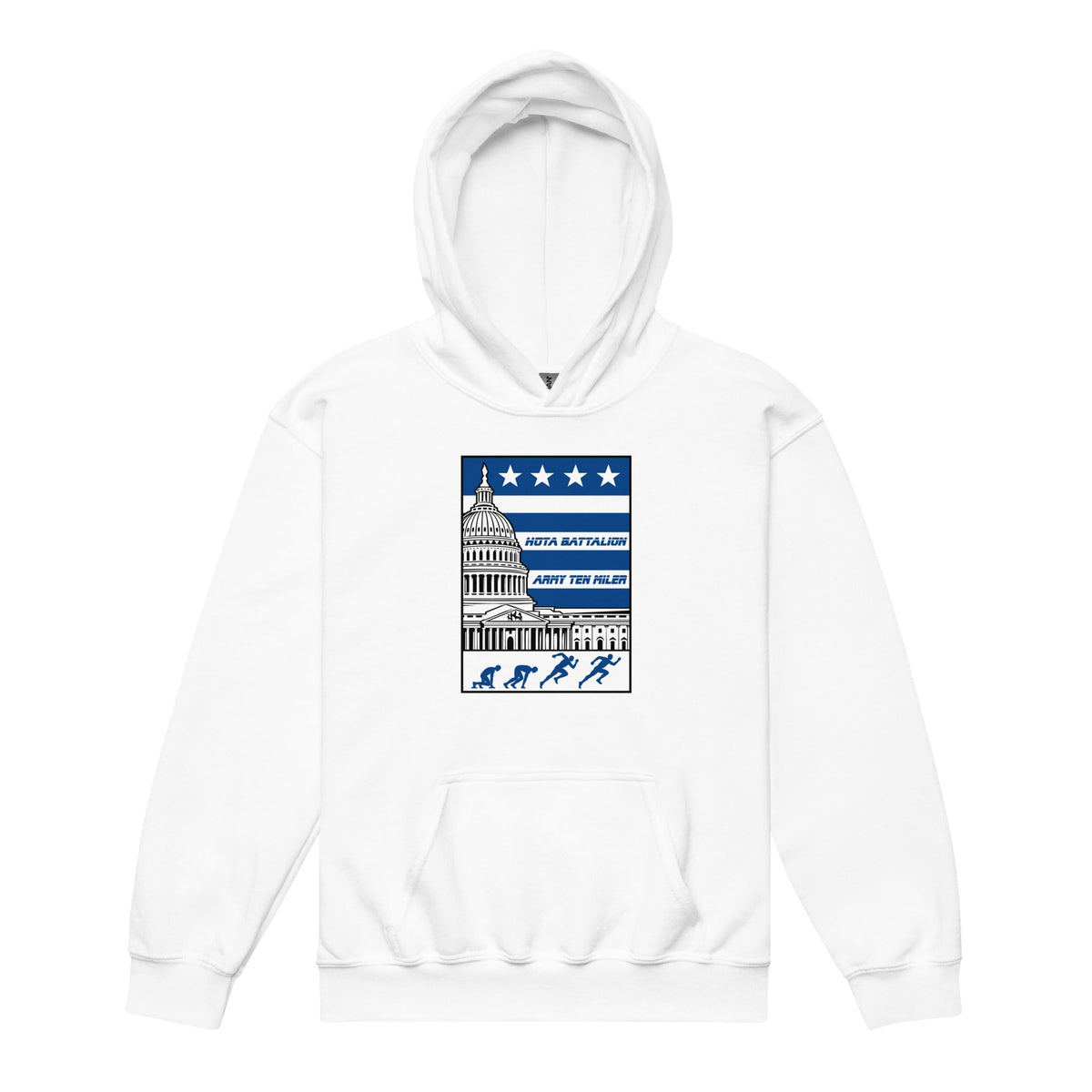 Classic | Youth Hoodie | Hoya battalion Ten Miler | Emblem Logo