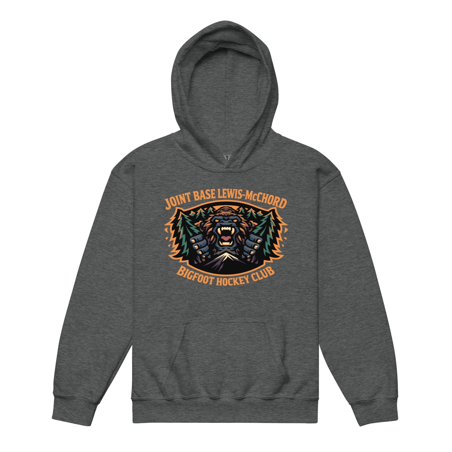 Classic | Youth Hoodie | JBLM Bigfoot Hockey Team | Mascot Logo