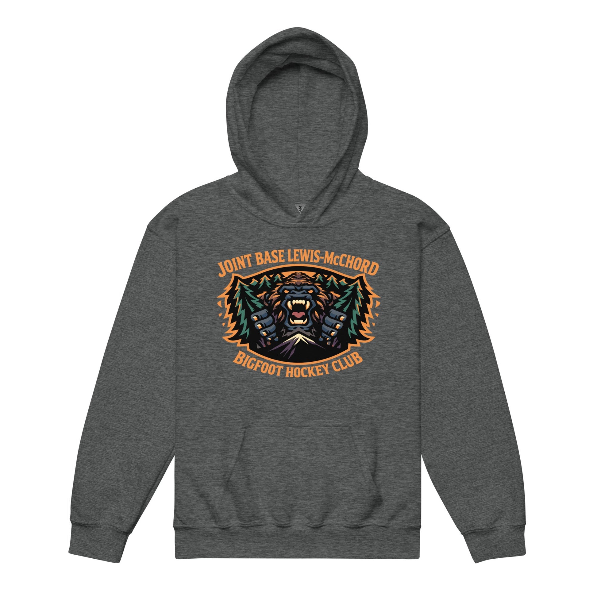 Classic | Youth Hoodie | JBLM Bigfoot Hockey Team | Mascot Logo