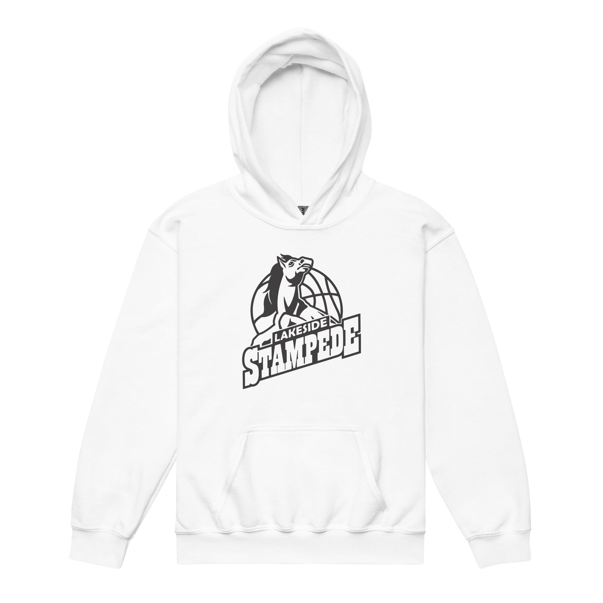 Classic | Youth Hoodie | Lakeside Stampede | Basketball Mascot Logo