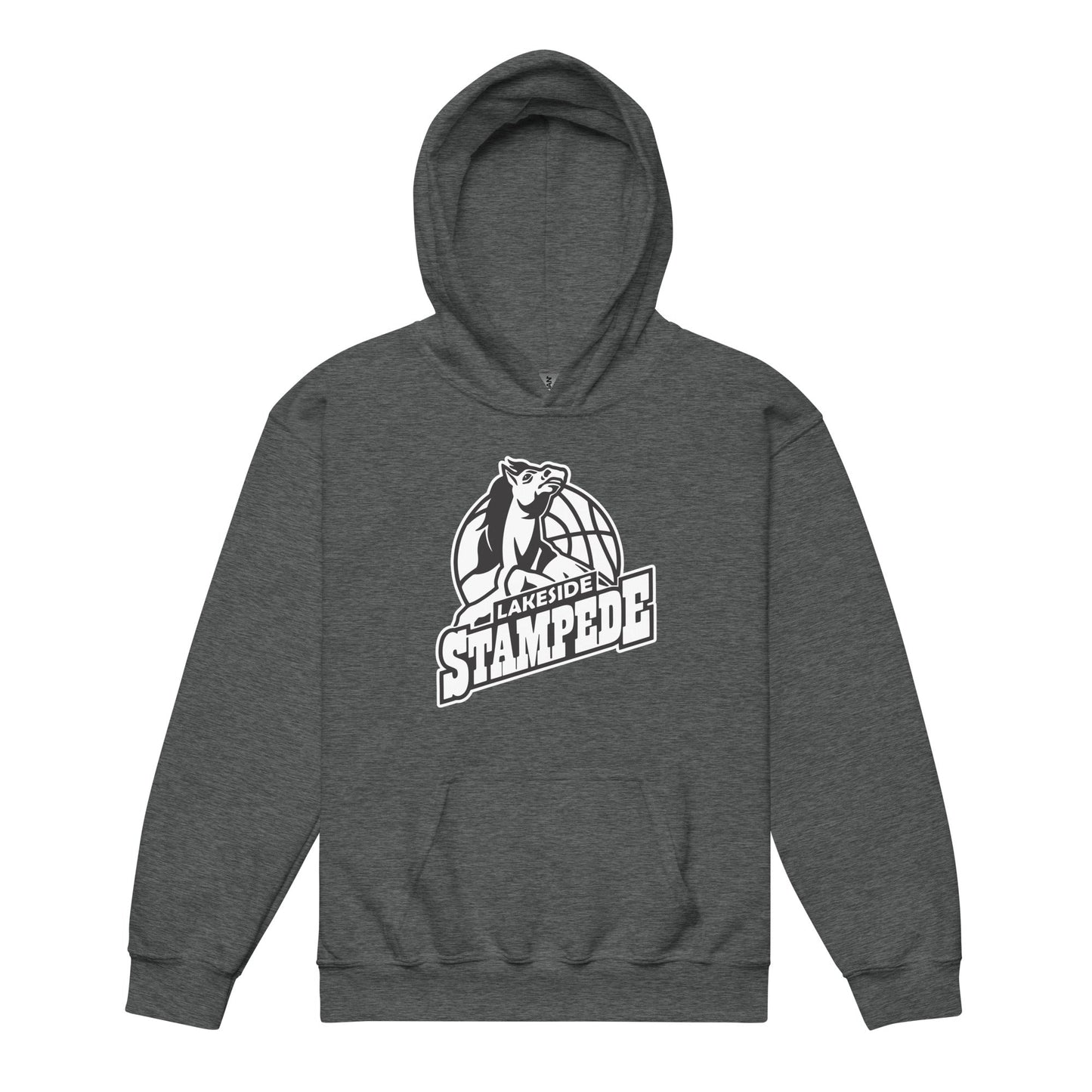 Classic | Youth Hoodie | Lakeside Stampede | Basketball Mascot Logo