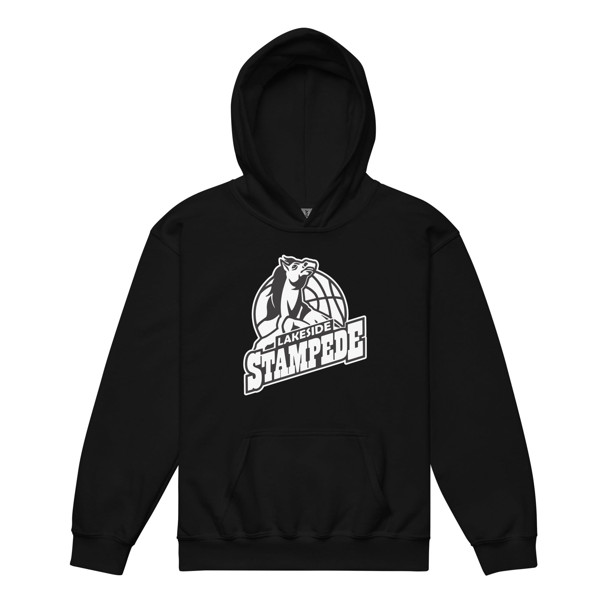 Classic | Youth Hoodie | Lakeside Stampede | Basketball Mascot Logo