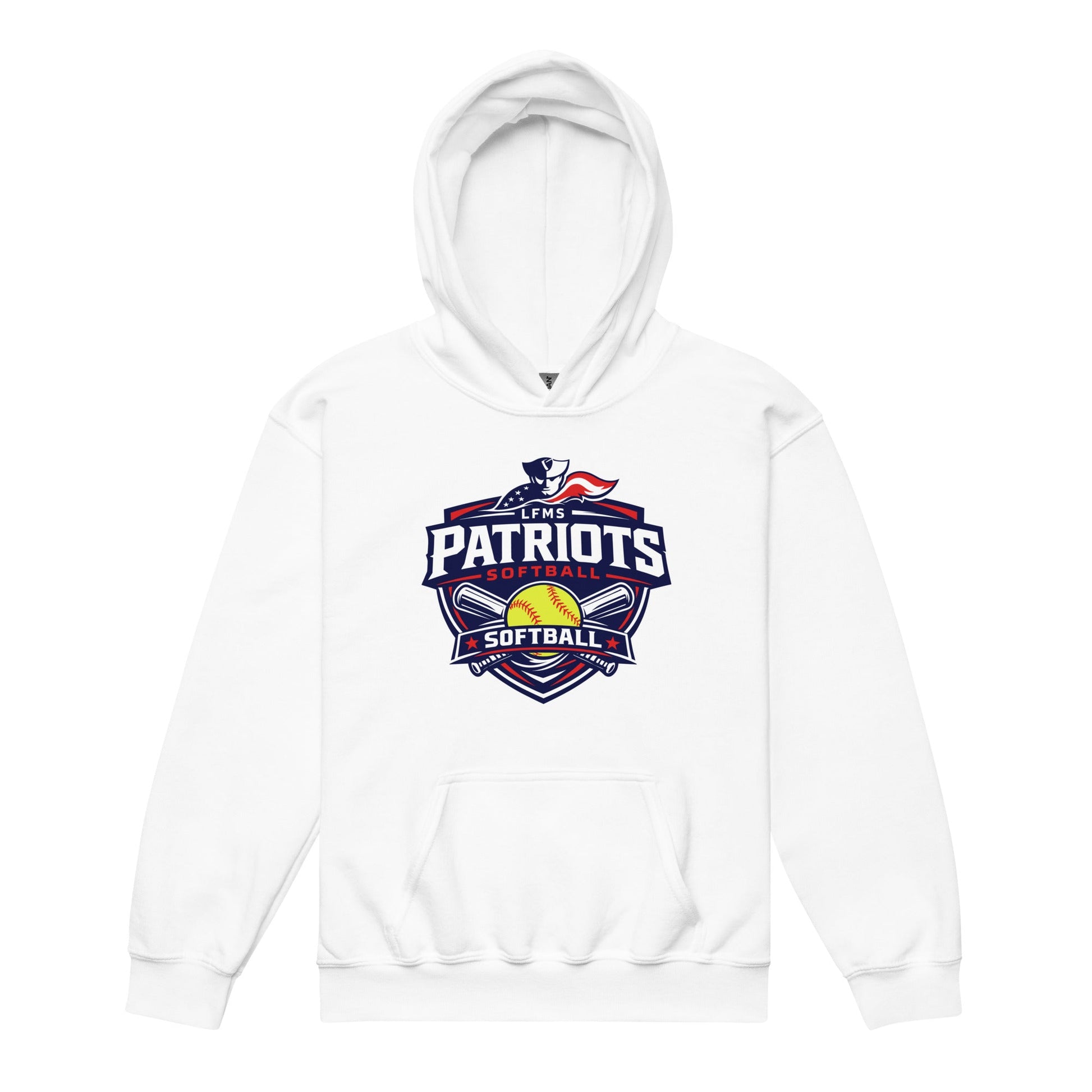 Classic | Youth Hoodie | LFMS Athletics | Patriots Softball Logo