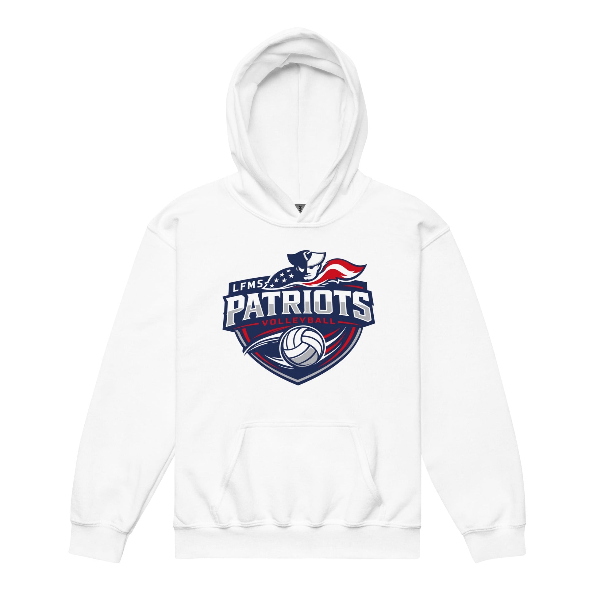 Classic | Youth Hoodie | LFMS Athletics | Patriots Volleyball Logo