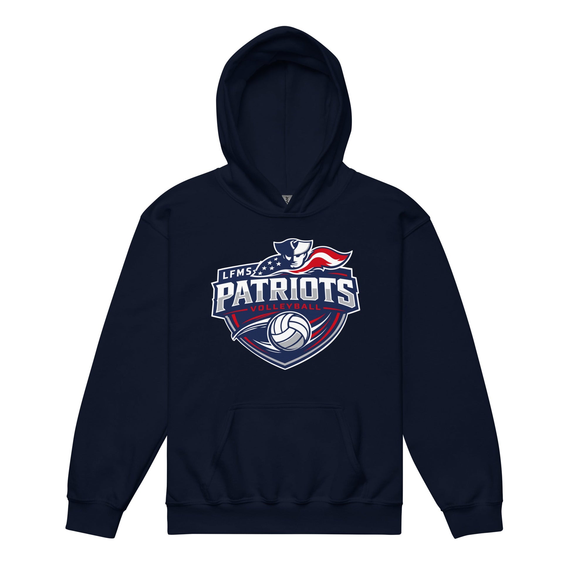 Classic | Youth Hoodie | LFMS Athletics | Patriots Volleyball Logo