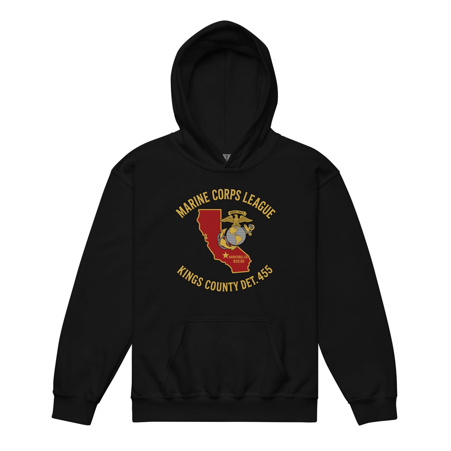 Classic | Youth Hoodie | Marine Corps League kings County Det 455 | Crest Logo