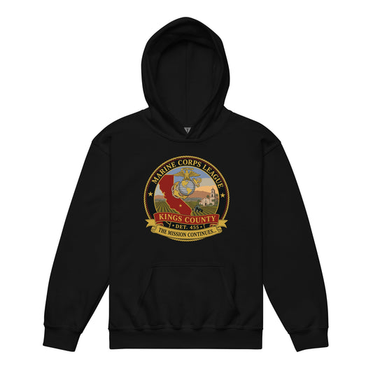 Classic | Youth Hoodie | Marine Corps League kings County Det 455 | Shield Logo