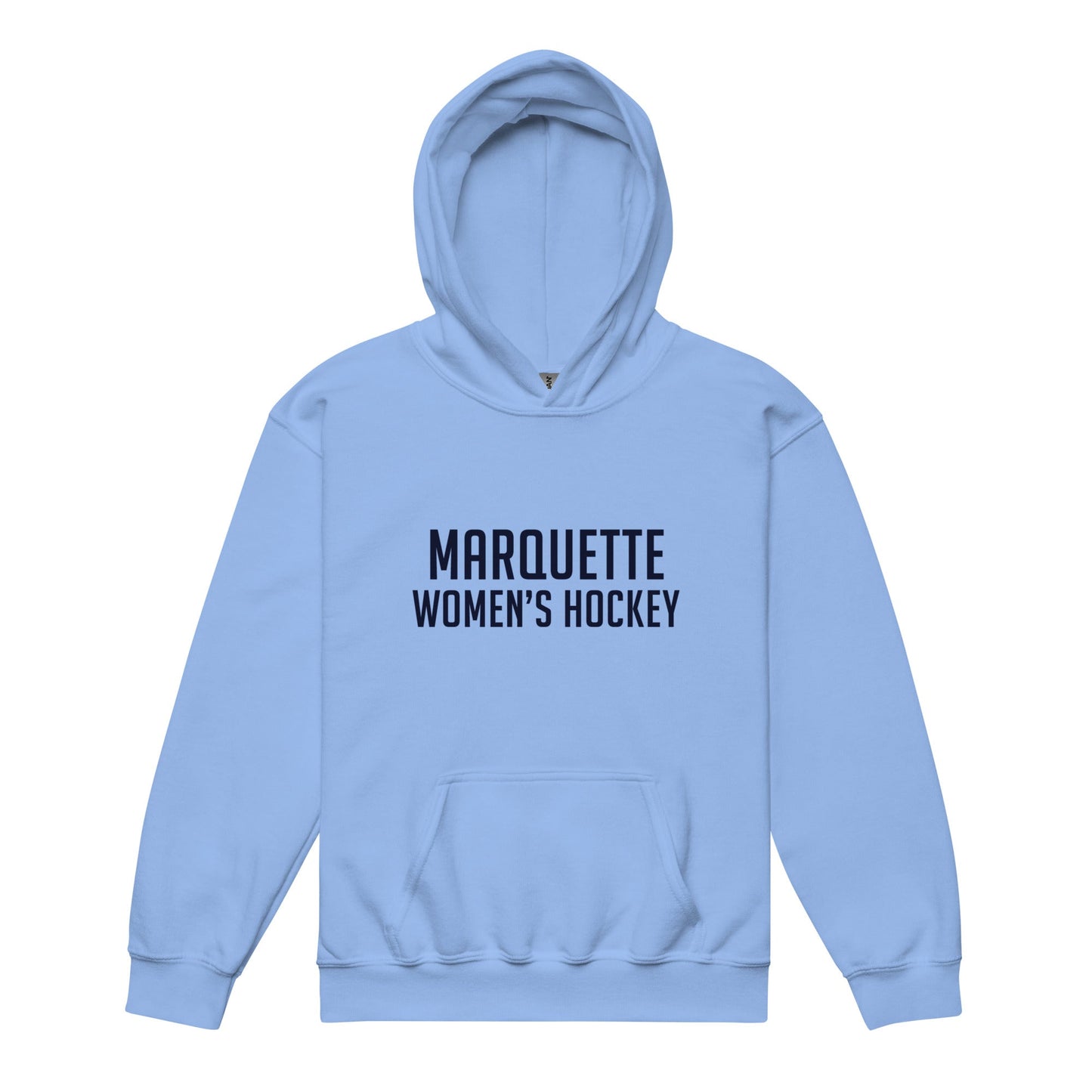 Classic | Youth Hoodie | Marquette University Women's Hockey | Collegiate Front Logo