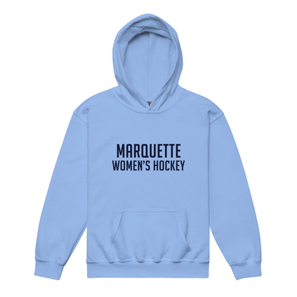 Classic | Youth Hoodie | Marquette University Women's Hockey | Collegiate Front Logo
