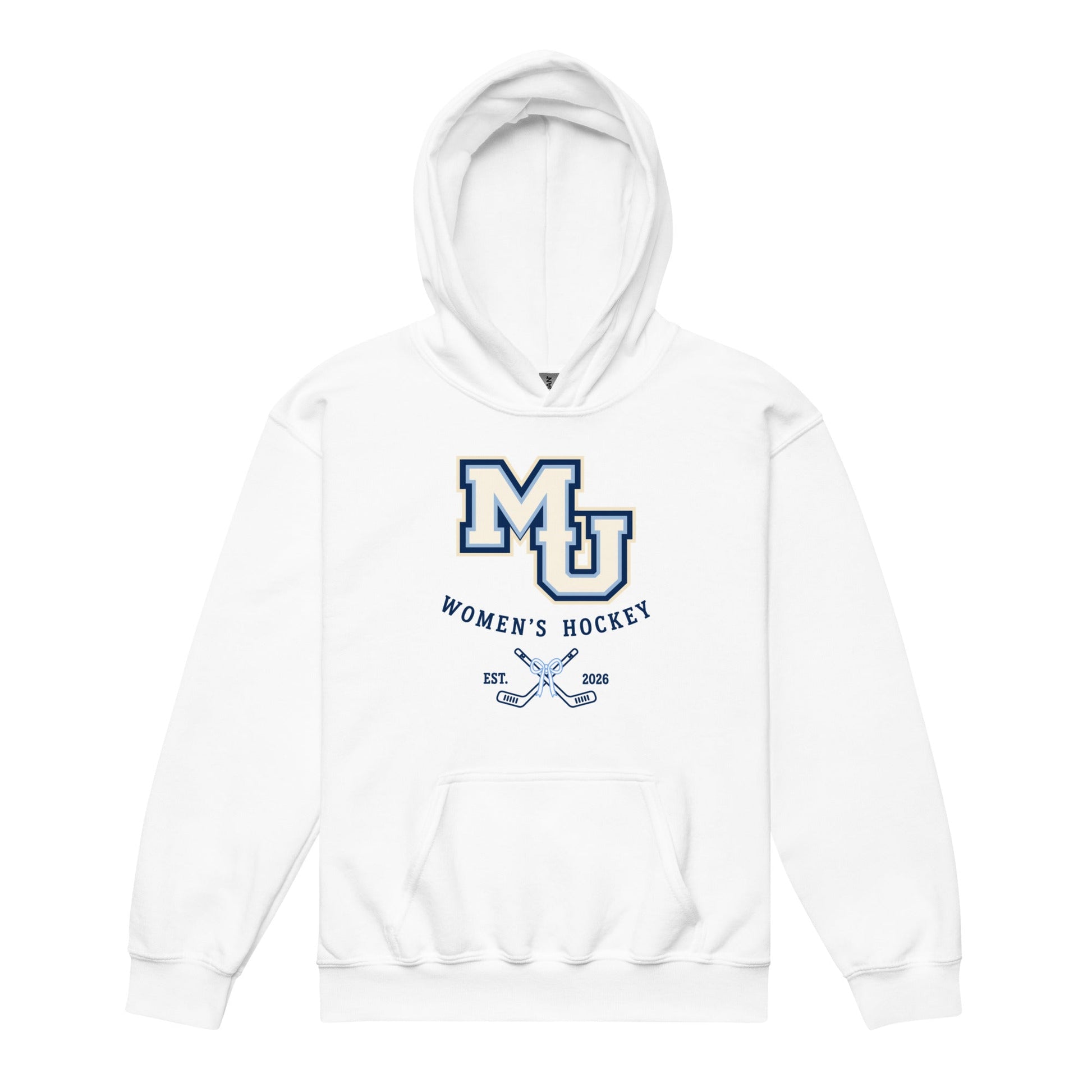 Classic | Youth Hoodie | Marquette University Women's Hockey | Crest Logo