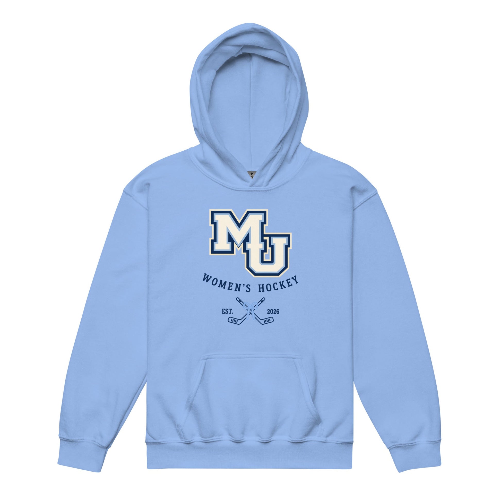 Classic | Youth Hoodie | Marquette University Women's Hockey | Crest Logo