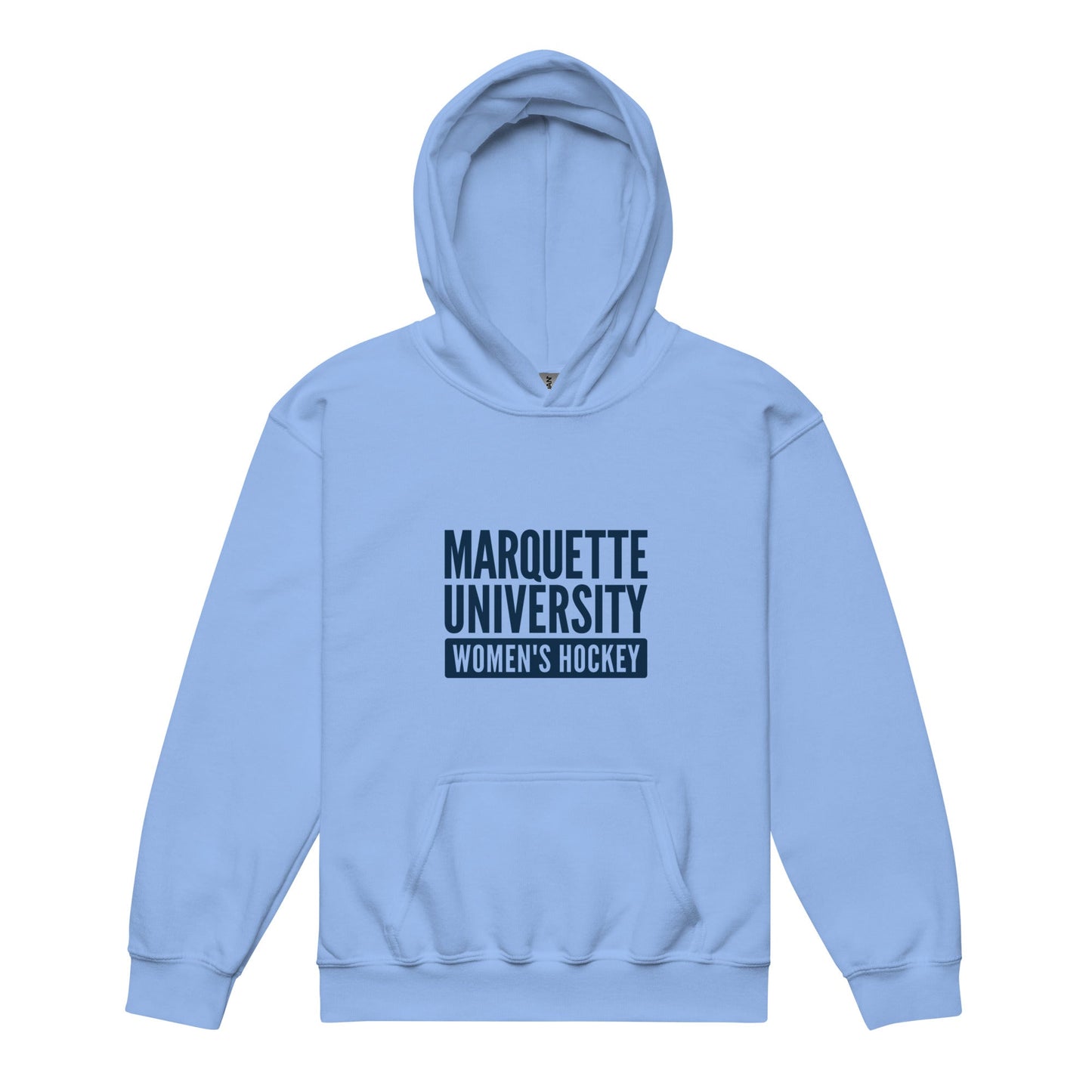 Classic | Youth Hoodie | Marquette University Women's Hockey | Modern Script Logo