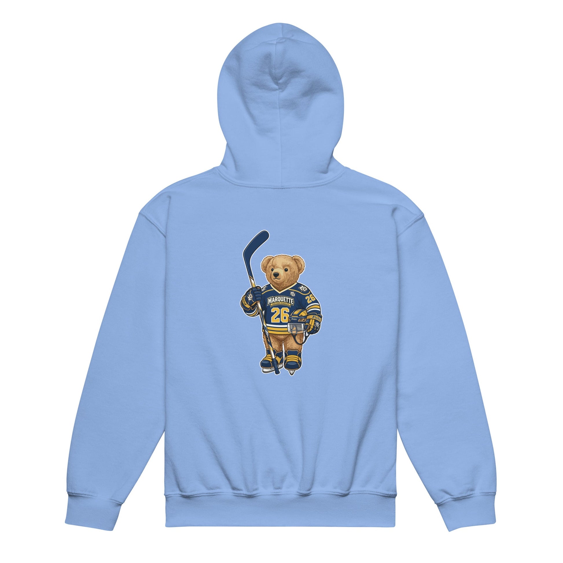 Classic | Youth Hoodie | Marquette University Women's Hockey | MU Mark Backprint Logo