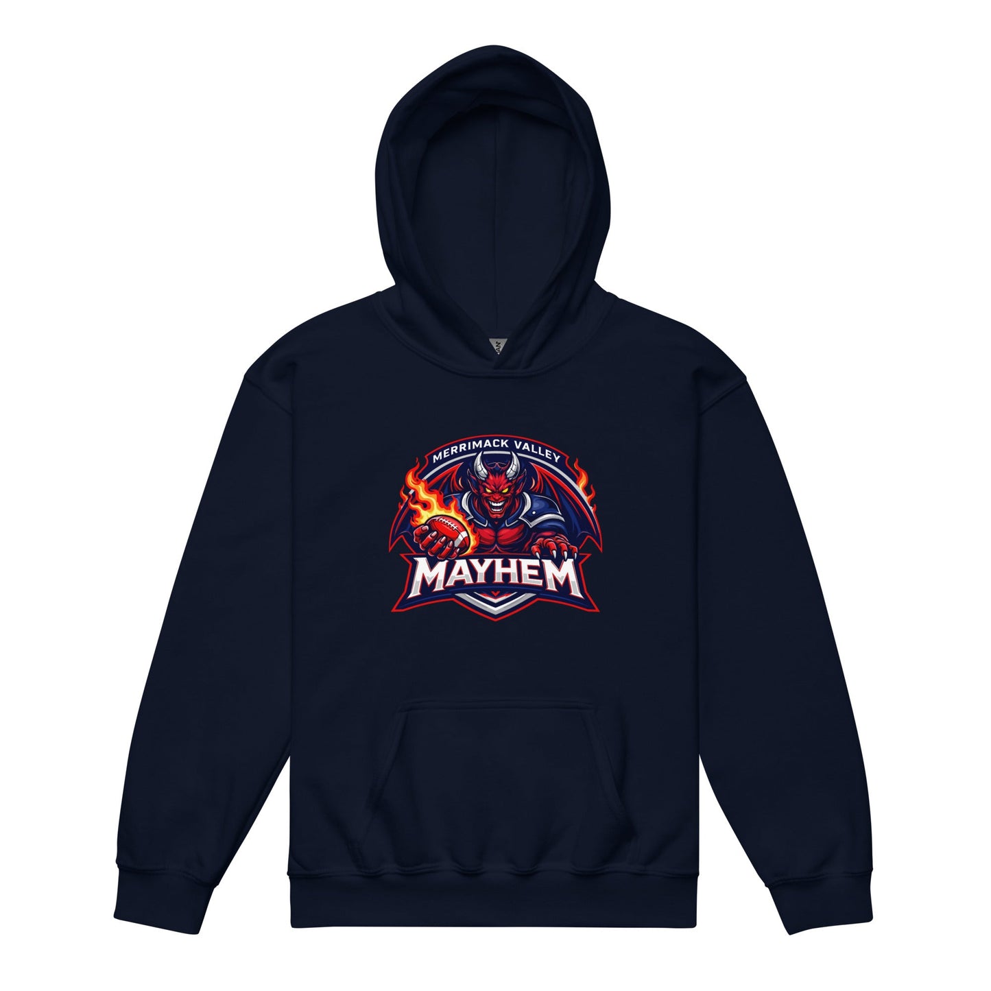 Classic | Youth Hoodie | Merrimack Valley Mayhem | Overlord Crest Logo