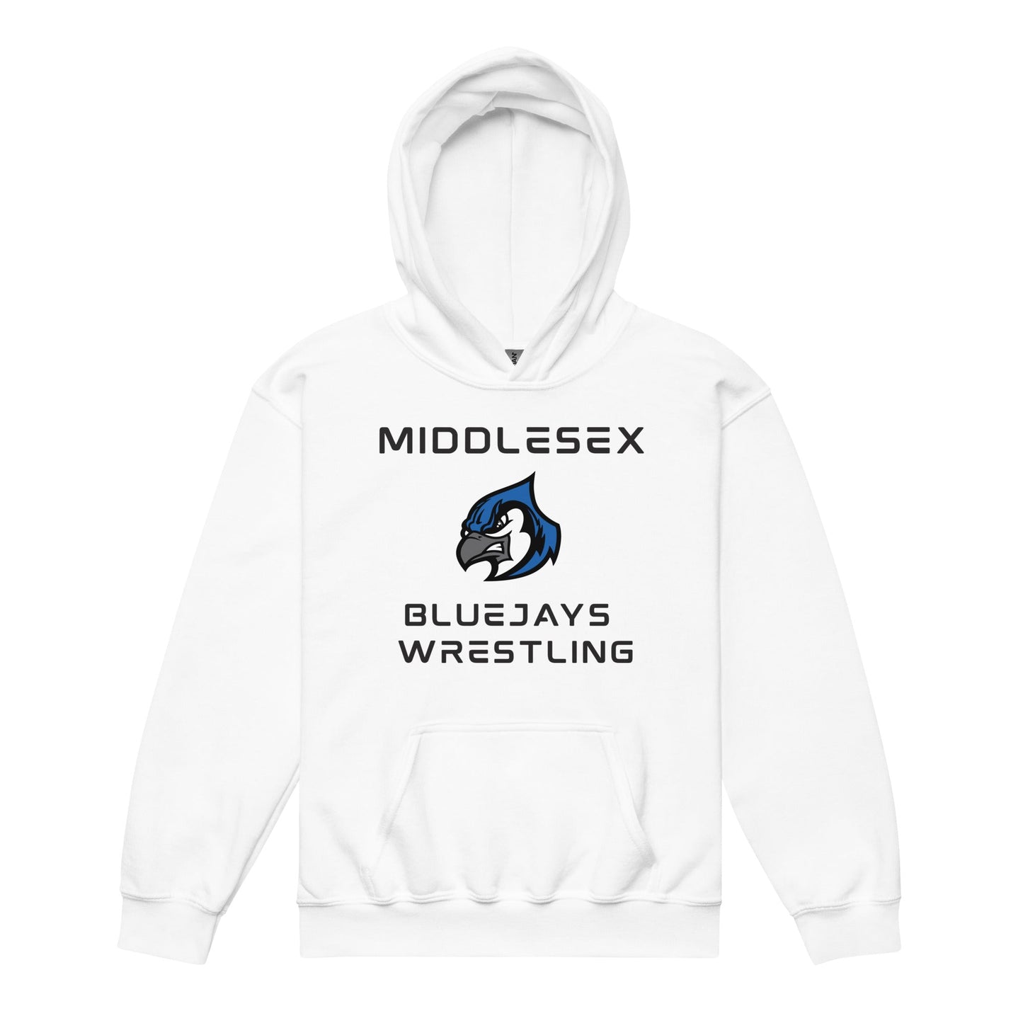 Classic | Youth Hoodie | Middlesex Bluejays Wrestling | Bluejays Logo