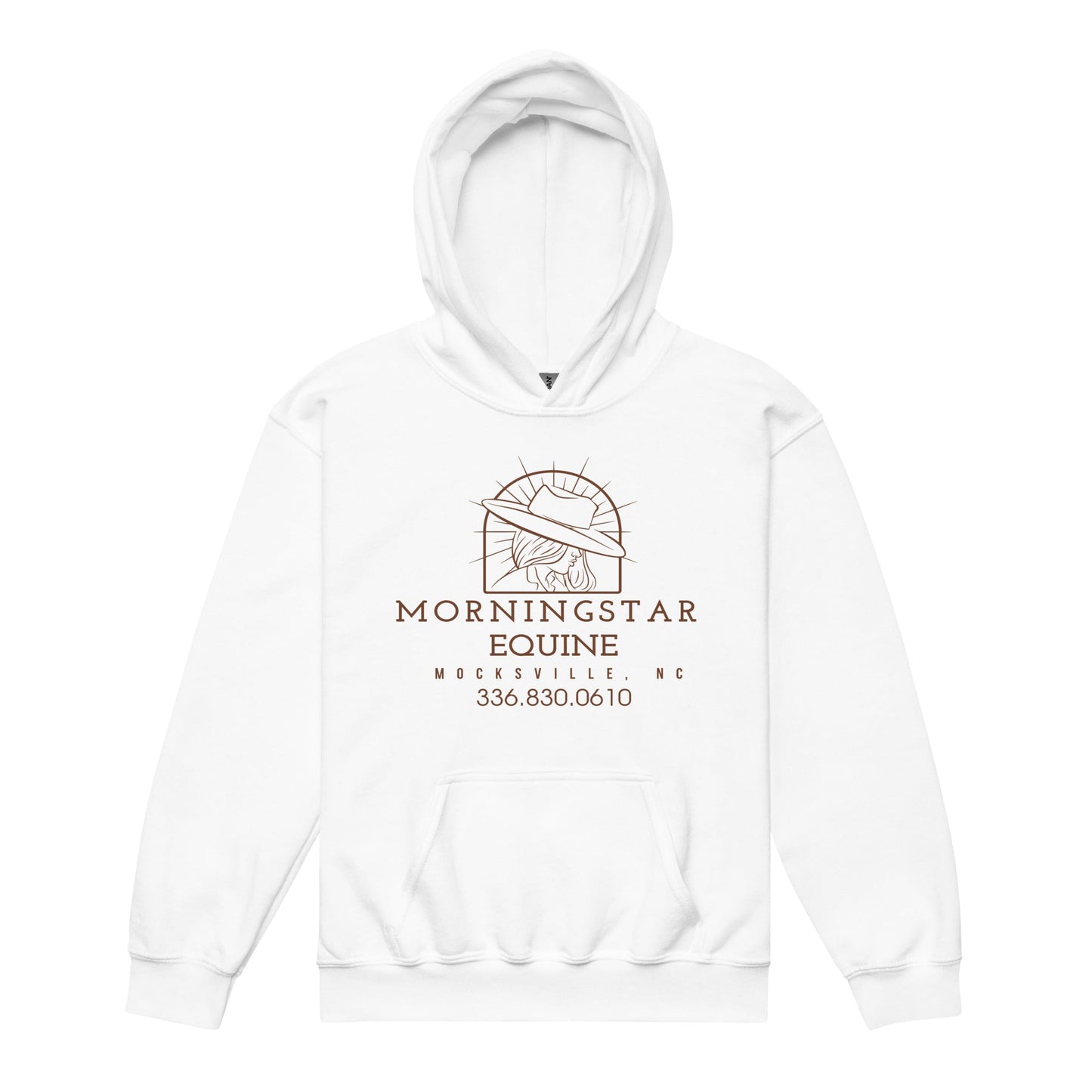 Classic | Youth Hoodie | Morningstar Equine | Morningstar Equine Burnt Logo