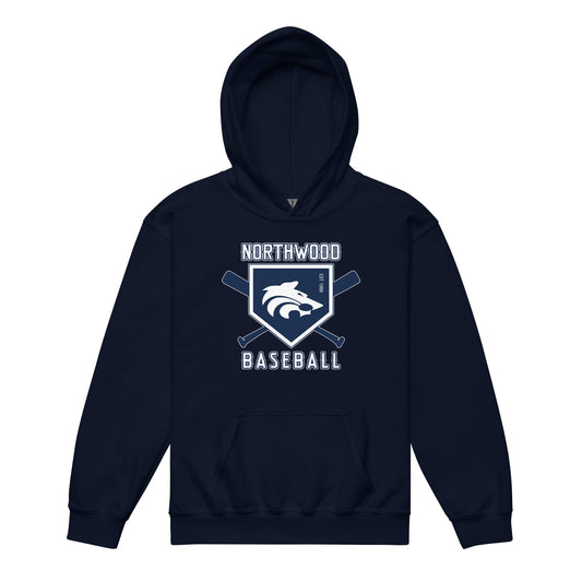 Classic | Youth Hoodie | Northwood High School Baseball | Emblem Logo