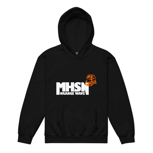 Classic | Youth Hoodie | Orange Wave Marching Band | Crest Logo