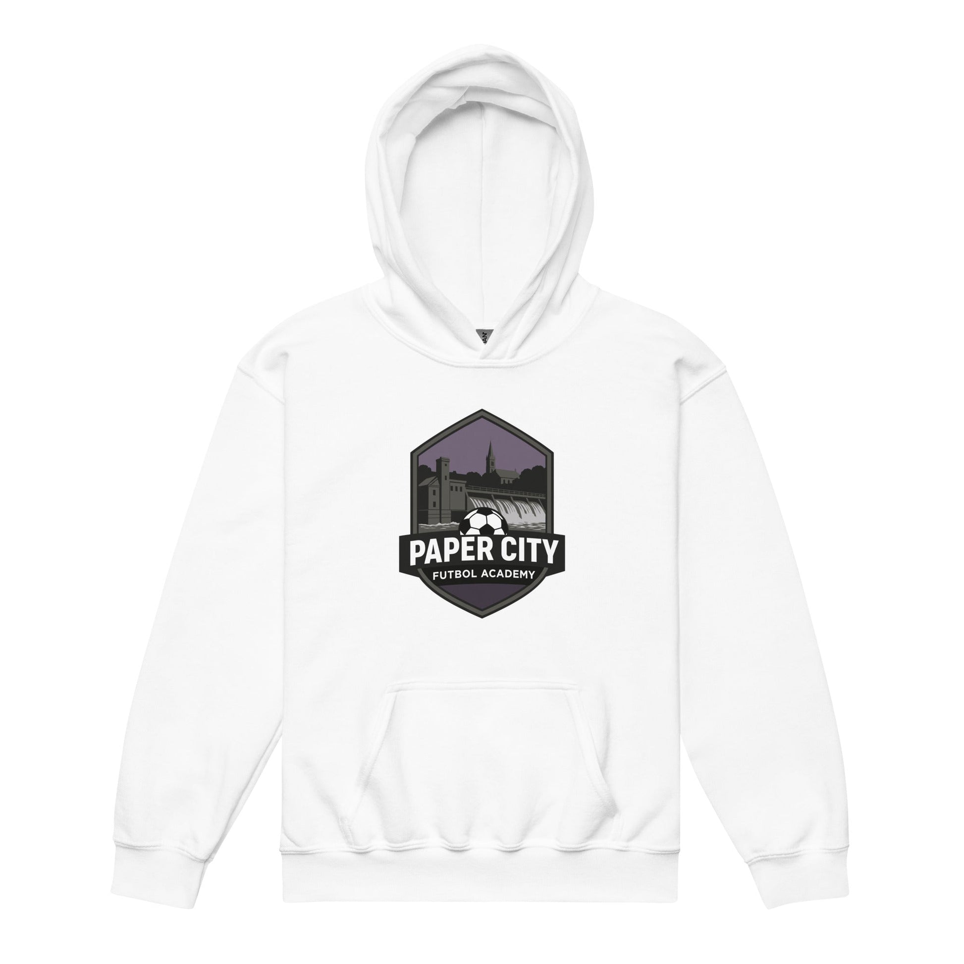Classic | Youth Hoodie | Paper City Futbol Academy | Vanguard Shield Logo