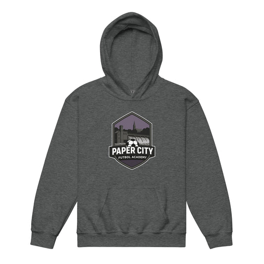 Classic | Youth Hoodie | Paper City Futbol Academy | Vanguard Shield Logo