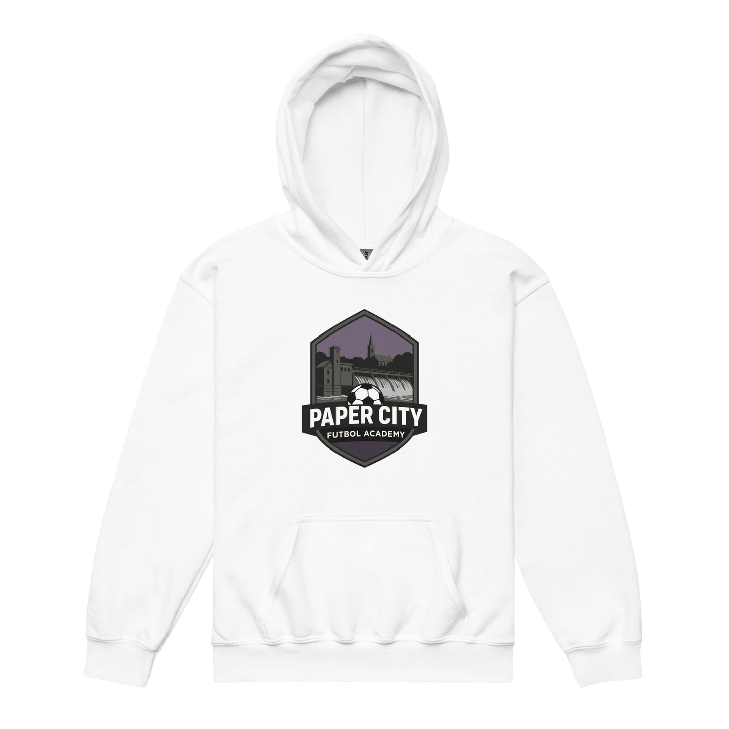Classic | Youth Hoodie | Paper City Futbol Academy | Vanguard Shield Logo