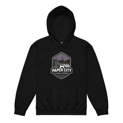 Classic | Youth Hoodie | Paper City Futbol Academy | Vanguard Shield Logo