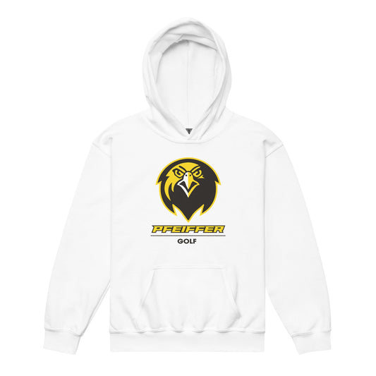Classic | Youth Hoodie | Pfeiffer University Golf | Falcon Logo