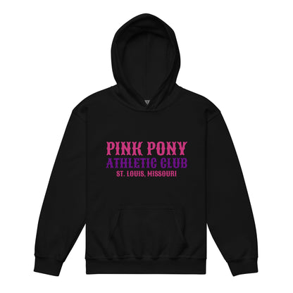 Classic | Youth Hoodie | Pink Pony Athletic Club | Athletic Wordmark Logo