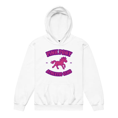 Classic | Youth Hoodie | Pink Pony Athletic Club | Crest Logo
