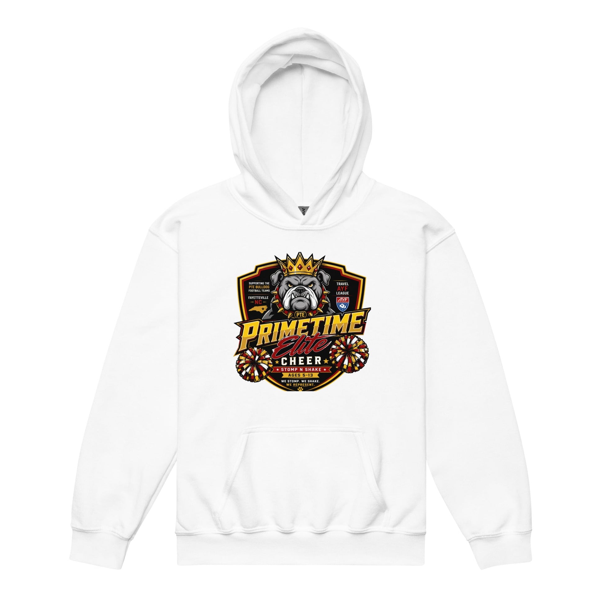 Classic | Youth Hoodie | PTE Bulldog Cheer | Shield Logo