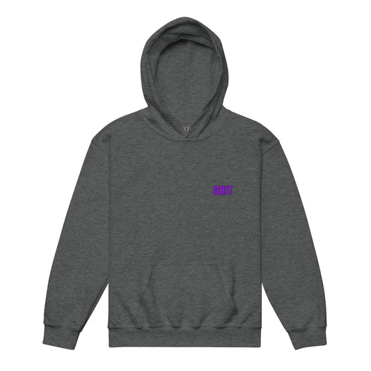 Classic | Youth Hoodie | Pure Grit Softball | Purple Logo