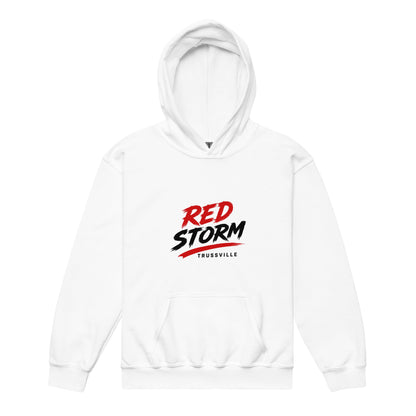 Classic | Youth Hoodie | Red Storm | Modern Script Logo