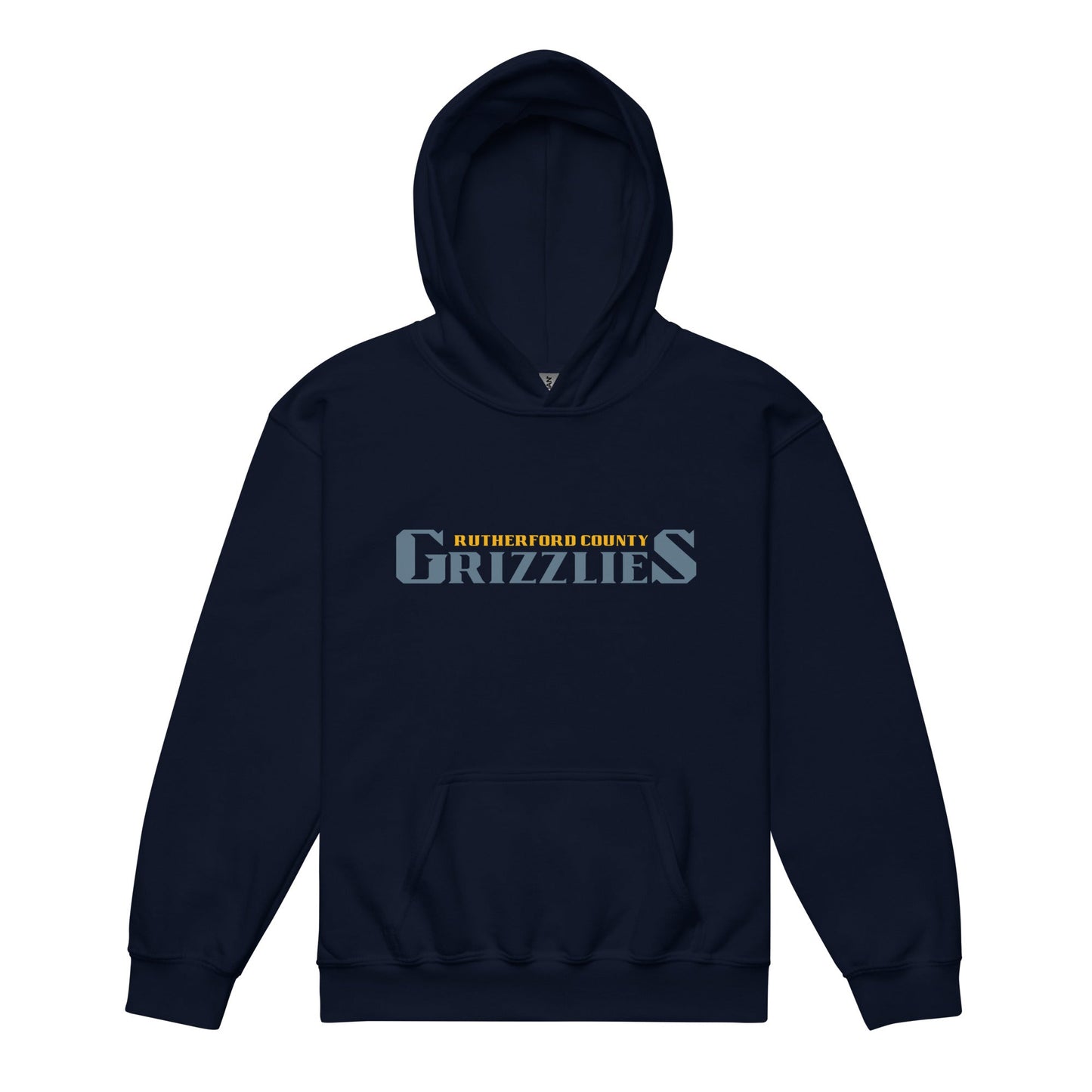 Classic | Youth Hoodie | Rutherford County Grizzlies Football | Alt Script Logo