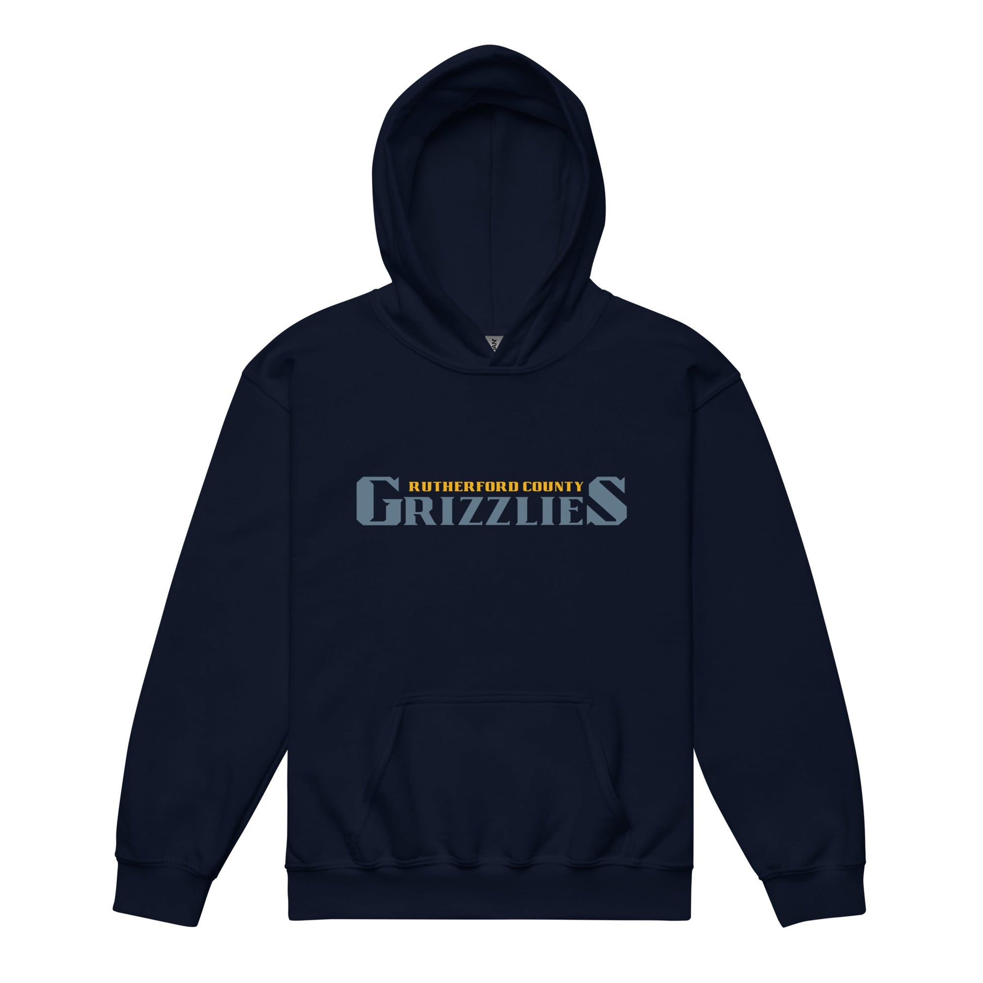Classic | Youth Hoodie | Rutherford County Grizzlies Football | Alt Script Logo