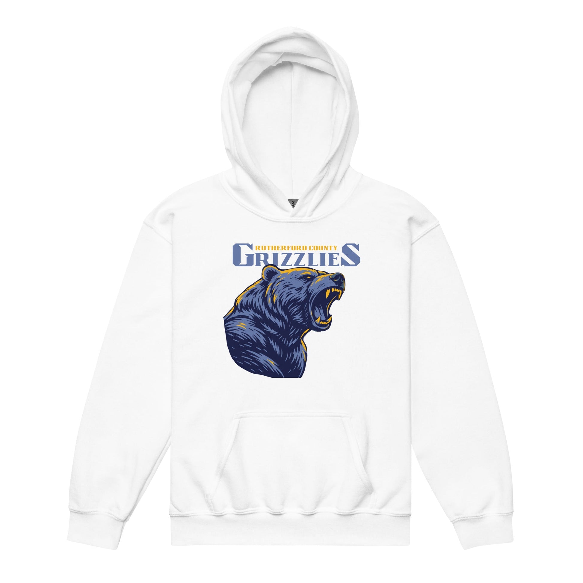 Classic | Youth Hoodie | Rutherford County Grizzlies Football | Big Grizzlies Logo