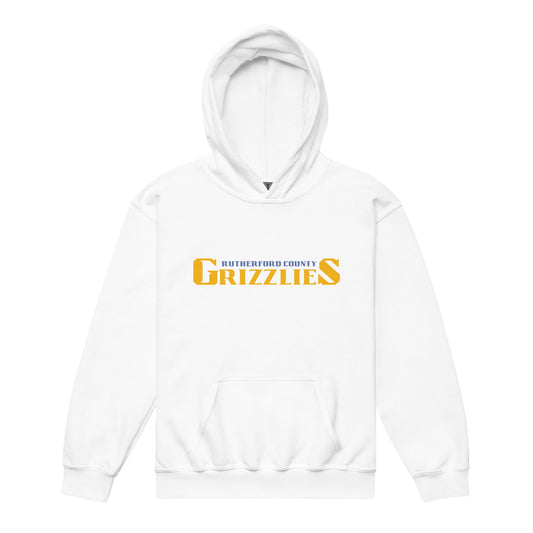 Classic | Youth Hoodie | Rutherford County Grizzlies Football | Script Logo