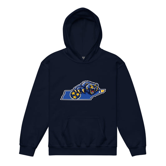 Classic | Youth Hoodie | Rutherford County Grizzlies Football | Tennessee Logo