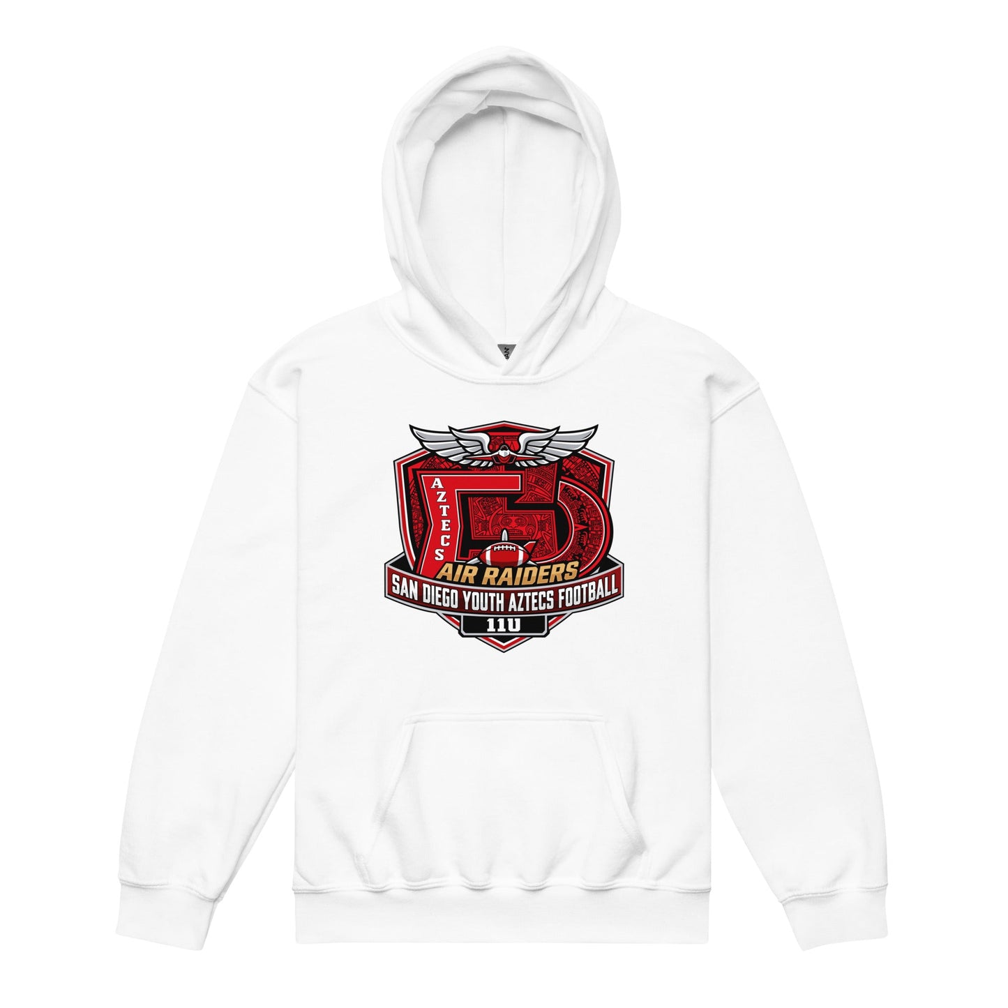 Classic | Youth Hoodie | San Diego Youth Aztecs Football 11u Air Raiders | Shield Logo