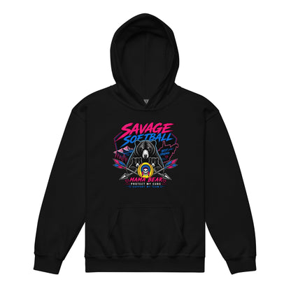 Classic | Youth Hoodie | Savage Softball | Mascot Logo