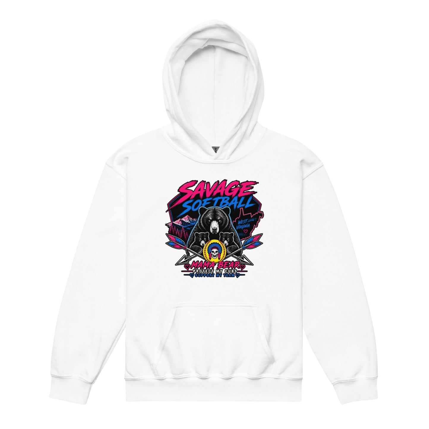 Classic | Youth Hoodie | Savage Softball | Mascot Logo