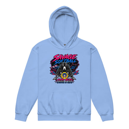 Classic | Youth Hoodie | Savage Softball | Mascot Logo