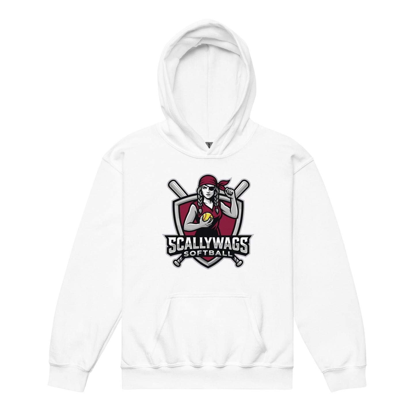 Classic | Youth Hoodie | Scallywags Softball | Crest Logo