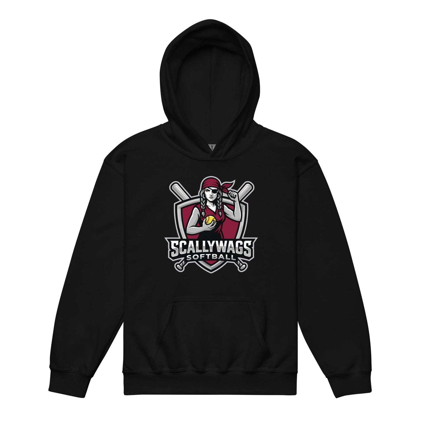 Classic | Youth Hoodie | Scallywags Softball | Crest Logo