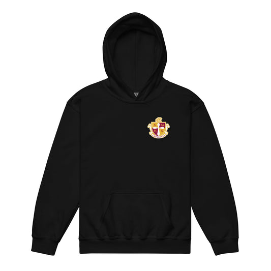 Classic | Youth Hoodie | Scecina High School Track and Field | Crest Logo