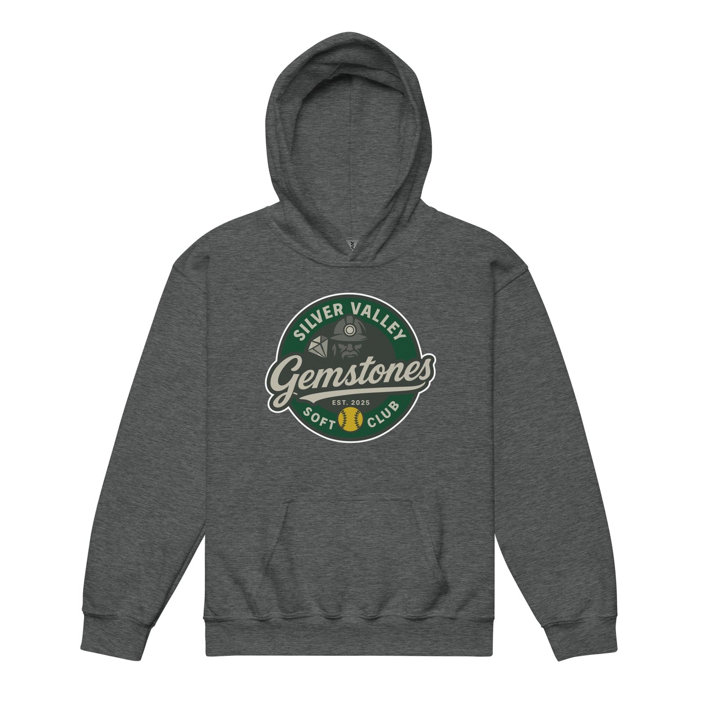 Classic | Youth Hoodie | Silver Valley Gemstones | Badge Logo