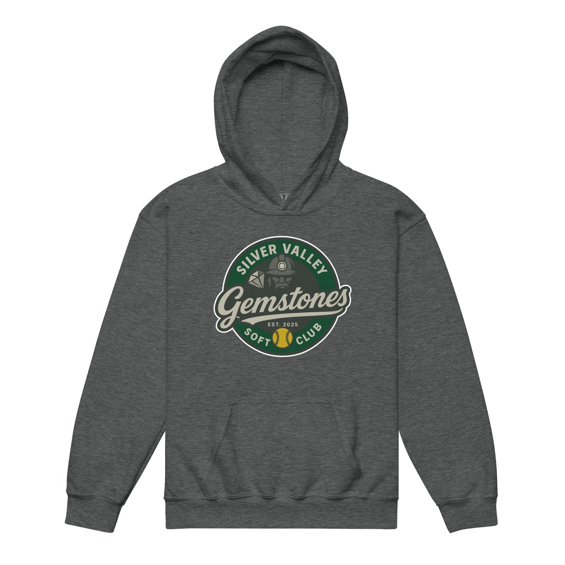 Classic | Youth Hoodie | Silver Valley Gemstones | Badge Logo