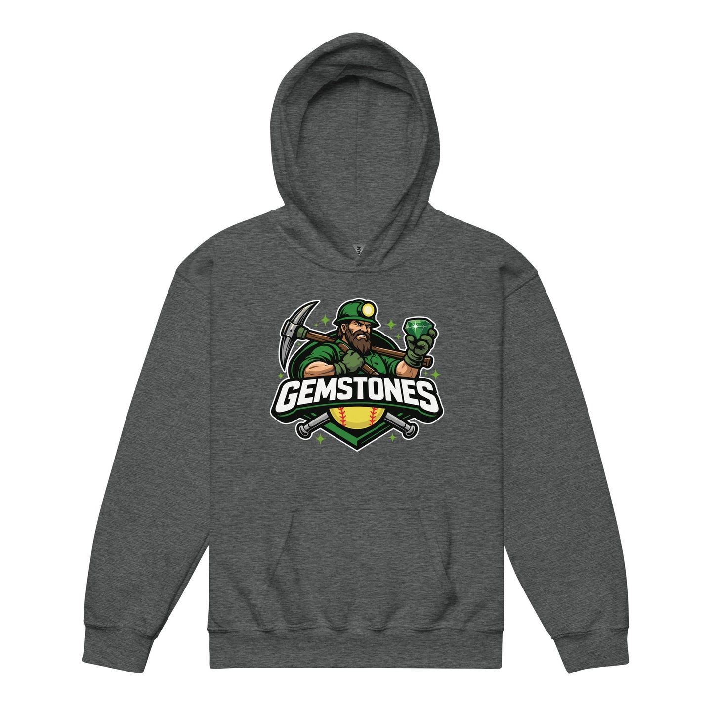Classic | Youth Hoodie | Silver Valley Gemstones | Emerald Valley Logo